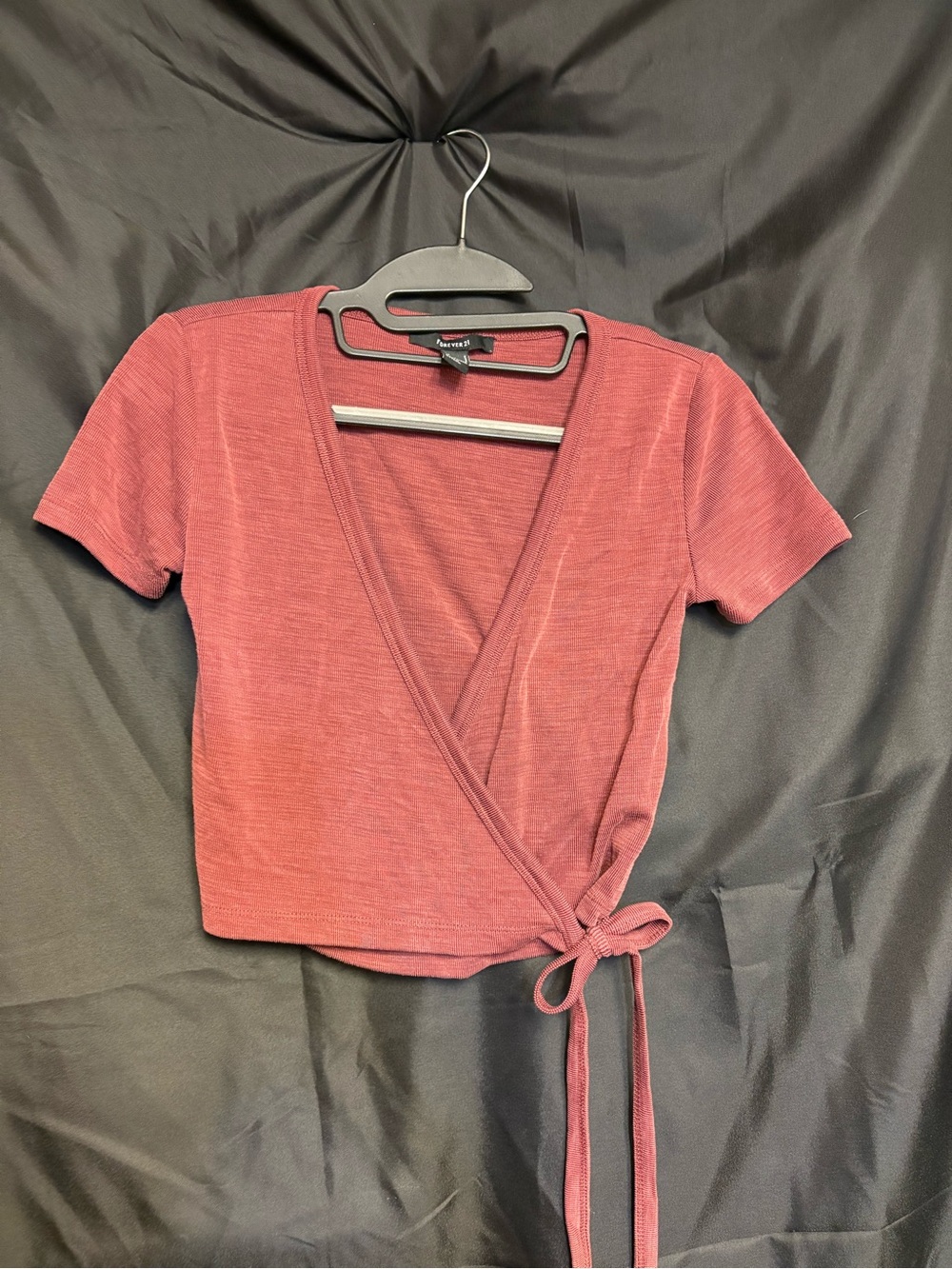 Forever 21 Rose Wrap Crop Top
